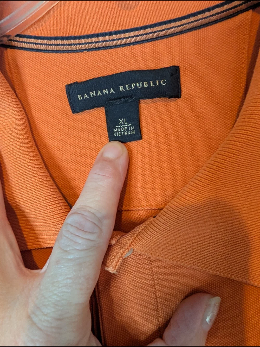 Banana Republic Men's Polo Shirt - Orange XL